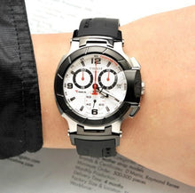 Load image into Gallery viewer, Tissot T Race Chronograph White Dial Black Rubber Strap Watch for Men - T048.417.27.037.00