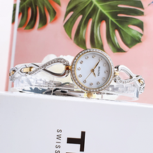 Load image into Gallery viewer, Bulova Analog Crystals Mother of Pearl Dial Silver Steel Strap Watch for Women - 98X109