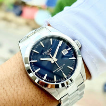 Load image into Gallery viewer, Tissot Gentlemen Powermatic 80 Silicium Blue Dial Silver Steel Strap Watch For Men - T127.407.11.041.00
