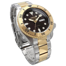 Load image into Gallery viewer, Seiko 5 Sports Automatic Brown Dial Two Tone Steel Strap Watch For Men - SRPK24