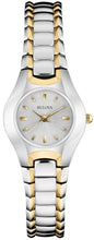 Load image into Gallery viewer, Bulova Classic White Dial Two Tone Steel Strap Watch for Women - 98T84