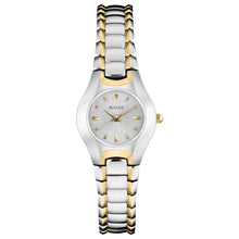 Load image into Gallery viewer, Bulova Classic White Dial Two Tone Steel Strap Watch for Women - 98T84