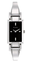 Load image into Gallery viewer, Bulova Classic Collection Black Dial Silver Steel Strap Watch for Women - 96L138