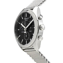 Load image into Gallery viewer, Tissot PR 100 Chronograph Black Dial Silver Mesh Bracelet Watch For Men - T101.417.11.051.01