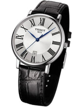 Load image into Gallery viewer, Tissot Carson Premium Silver Dial Black Leather Strap Watch For Men - T122.410.16.033.00