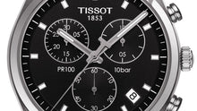 Load image into Gallery viewer, Tissot PR 100 Chronograph Black Dial Black Leather Strap Watch For Men - T101.417.16.051.00