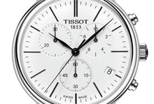 Load image into Gallery viewer, Tissot Carson Premium Chronograph White Dial Brown Leather Strap Watch For Men - T122.417.16.011.00