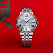 Load image into Gallery viewer, Tissot T Classic Carson Premium Powermatic 80 Silver Dial Silver Steel Strap Watch For Men - T122.407.11.033.00