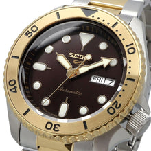 Load image into Gallery viewer, Seiko 5 Sports Automatic Brown Dial Two Tone Steel Strap Watch For Men - SRPK24
