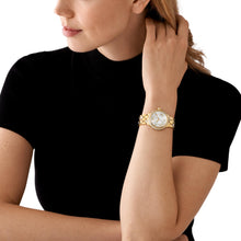 Load image into Gallery viewer, Michael Kors Camile Analog White Dial Gold Steel Strap Watch for Women - MK4801