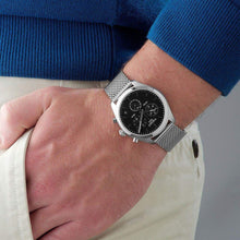 Load image into Gallery viewer, Tissot PR 100 Chronograph Black Dial Silver Mesh Bracelet Watch For Men - T101.417.11.051.01