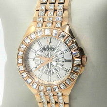 Load image into Gallery viewer, Bulova Phantom White Dial with Swarovski Baguettes Rose Gold Steel Strap Watch for Women - 98L268