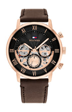Load image into Gallery viewer, Tommy Hilfiger Legend Analog Black Dial Brown Leather Strap Watch For Men - 1710566