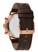 Load image into Gallery viewer, Tommy Hilfiger Legend Analog Black Dial Brown Leather Strap Watch For Men - 1710566
