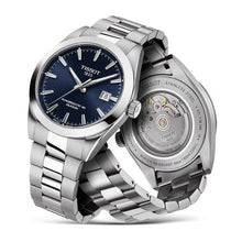 Load image into Gallery viewer, Tissot Gentlemen Powermatic 80 Silicium Blue Dial Silver Steel Strap Watch For Men - T127.407.11.041.00
