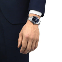Load image into Gallery viewer, Tissot Gentlemen Powermatic 80 Silicium Blue Dial Silver Steel Strap Watch For Men - T127.407.11.041.00