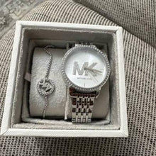 Load image into Gallery viewer, Michael Kors Melissa Quartz Silver Dial Silver Steel Strap Watch for Women - MK4370