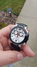 Load image into Gallery viewer, Tissot T Race Chronograph White Dial Black Rubber Strap Watch for Men - T048.417.27.037.00
