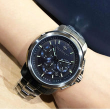 Load image into Gallery viewer, Maserati Successo Chronograph Blue Dial Black Steel Strap Watch For Men - R8873621005