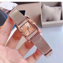 Load image into Gallery viewer, Guess Nouveau Diamonds Rose Gold Dial Rose Gold Mesh Bracelet Watch for Women - W0127L3