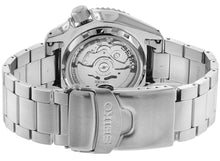 Load image into Gallery viewer, Seiko 5 Sports Automatic Day Date Black Dial Silver Steel Strap Watch for Men - SRPD55K1
