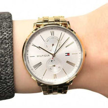 Load image into Gallery viewer, Tommy Hilfiger Jenna Quartz White Dial Gold Steel Strap Watch for Women - 1782069