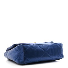 Load image into Gallery viewer, Satin Quilted Medium Chanel 19 Flap Blue