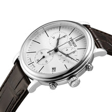 Load image into Gallery viewer, Tissot Carson Premium Chronograph White Dial Brown Leather Strap Watch For Men - T122.417.16.011.00