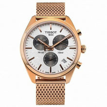 Load image into Gallery viewer, Tissot T Classic PR 100 Chronograph Silver Dial Rose Gold Mesh Bracelet Watch For Men - T101.417.33.031.01