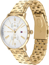 Load image into Gallery viewer, Tommy Hilfiger Jenna Quartz White Dial Gold Steel Strap Watch for Women - 1782069