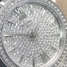 Load image into Gallery viewer, Bulova Crystal Collection Silver Dial Silver Steel Strap Watch for Women - 96L243