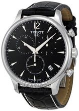 Load image into Gallery viewer, Tissot T Classic Tradition Chronograph Black Dial Black Leather Strap Watch For Men - T063.617.16.057.00