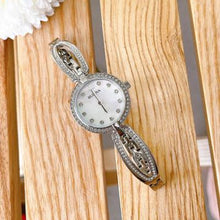 Load image into Gallery viewer, Bulova Crystal Collection Mother of Pearl Dial Silver Steel Strap Watch for Women - 96L223