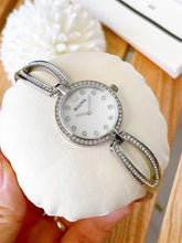 Load image into Gallery viewer, Bulova Crystal Collection Mother of Pearl Dial Silver Steel Strap Watch for Women - 96L223