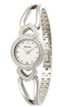 Load image into Gallery viewer, Bulova Crystals White Dial Silver Steel Strap Watch for Women - 96X114