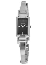 Load image into Gallery viewer, Bulova Classic Collection Black Dial Silver Steel Strap Watch for Women - 96L138