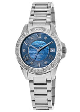 Load image into Gallery viewer, Bulova Marine Star Blue Dial Silver Steel Strap Watch for Women - 96R215