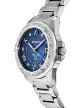 Load image into Gallery viewer, Bulova Marine Star Blue Dial Silver Steel Strap Watch for Women - 96R215