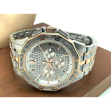 Load image into Gallery viewer, Bulova Octova Crystal Silver Dial Two Tone Steel Strap Watch for Men - 98C133