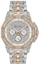 Load image into Gallery viewer, Bulova Octova Crystal Silver Dial Two Tone Steel Strap Watch for Men - 98C133