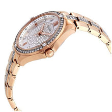 Load image into Gallery viewer, Bulova Crystal Collection Silver Dial Rose Gold Steel Strap Watch for Women - 98L229