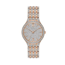 Load image into Gallery viewer, Bulova Crystal Collection Silver Crystals Dial Two Tone Steel Strap Watch for Women - 98L235