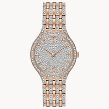 Load image into Gallery viewer, Bulova Crystal Collection Silver Crystals Dial Two Tone Steel Strap Watch for Women - 98L235