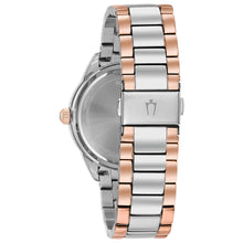 Load image into Gallery viewer, Bulova Crystal Collection Silver Dial Two Tone Steel Strap Watch for Women - 98N100