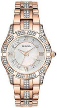 Load image into Gallery viewer, Bulova Crystal Mother of Pearl Dial Rose Gold Steel Strap Watch for Women - 98L197