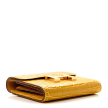 Load image into Gallery viewer, Shiny Alligator Constance Short Wallet Jaune Ambre