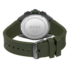 Load image into Gallery viewer, Hugo Boss Volane Chronograph Grey Dial Green Rubber Strap Watch For Men - 1513952
