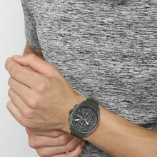 Load image into Gallery viewer, Hugo Boss Volane Chronograph Grey Dial Green Rubber Strap Watch For Men - 1513952
