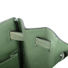 Load image into Gallery viewer, Matte Alligator Kelly Retourne 28 Vert D'eau