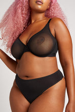 Load image into Gallery viewer, Cloud Cotton Thong in Black (Pack)